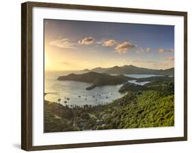 Caribbean, Antigua and Barbuda, English Harbour from Shirley's Heights-Michele Falzone-Framed Photographic Print