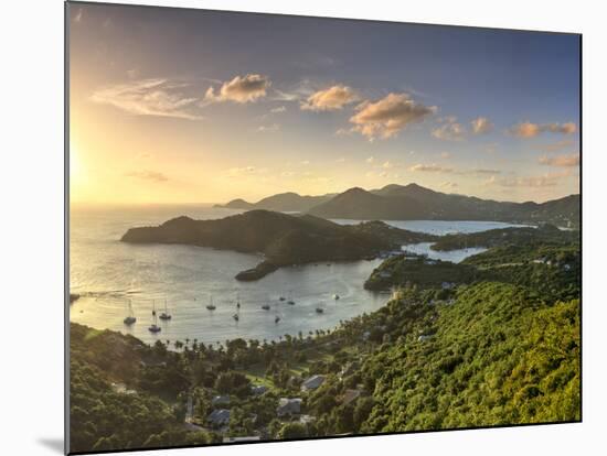 Caribbean, Antigua and Barbuda, English Harbour from Shirley's Heights-Michele Falzone-Mounted Photographic Print