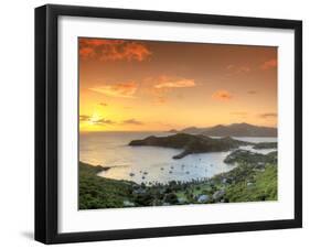 Caribbean, Antigua and Barbuda, English Harbour from Shirley's Heights-Michele Falzone-Framed Photographic Print