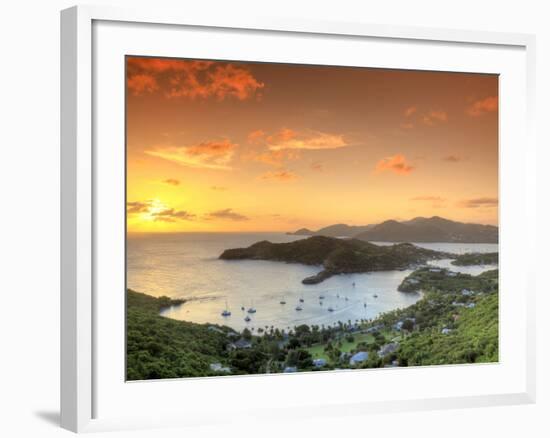 Caribbean, Antigua and Barbuda, English Harbour from Shirley's Heights-Michele Falzone-Framed Photographic Print