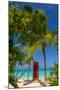 Caribbean, Antigua, Dickinson Bay, Dickinson Bay Beach, Red British Telephone Box-Alan Copson-Mounted Photographic Print