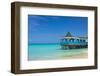 Caribbean, Antigua, Dickinson Bay, Dickinson Bay Beach, Warri Pier Restaurant-Alan Copson-Framed Photographic Print