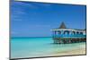 Caribbean, Antigua, Dickinson Bay, Dickinson Bay Beach, Warri Pier Restaurant-Alan Copson-Mounted Photographic Print