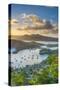 Caribbean, Antigua, English Harbour from Shirley Heights, Sunset-Alan Copson-Stretched Canvas