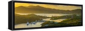 Caribbean, Antigua, English Harbour from Shirley Heights, Sunset-Alan Copson-Framed Stretched Canvas