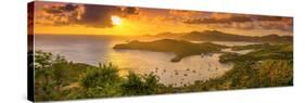 Caribbean, Antigua, English Harbour from Shirley Heights, Sunset-Alan Copson-Stretched Canvas