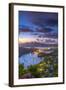 Caribbean, Antigua, English Harbour from Shirley Heights, Sunset-Alan Copson-Framed Photographic Print