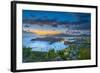 Caribbean, Antigua, English Harbour from Shirley Heights, Sunset-Alan Copson-Framed Photographic Print