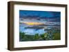 Caribbean, Antigua, English Harbour from Shirley Heights, Sunset-Alan Copson-Framed Photographic Print