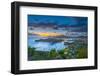 Caribbean, Antigua, English Harbour from Shirley Heights, Sunset-Alan Copson-Framed Photographic Print