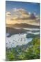 Caribbean, Antigua, English Harbour from Shirley Heights, Sunset-Alan Copson-Mounted Photographic Print