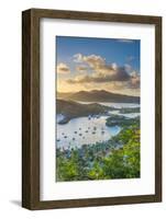 Caribbean, Antigua, English Harbour from Shirley Heights, Sunset-Alan Copson-Framed Photographic Print