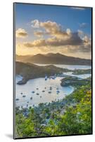 Caribbean, Antigua, English Harbour from Shirley Heights, Sunset-Alan Copson-Mounted Photographic Print