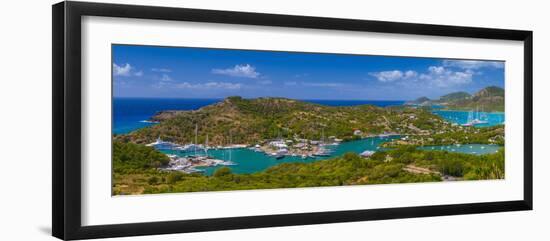 Caribbean, Antigua, English Harbour from Shirley Heights-Alan Copson-Framed Photographic Print