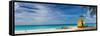 Caribbean, Barbados, Oistins, Miami Beach or Enterprise Beach, Lifeguard Lookout-Alan Copson-Framed Stretched Canvas