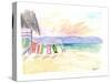 Caribbean Beach In Jamaica With Mountain View-M. Bleichner-Stretched Canvas
