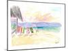 Caribbean Beach In Jamaica With Mountain View-M. Bleichner-Mounted Art Print