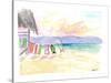 Caribbean Beach In Jamaica With Mountain View-M. Bleichner-Stretched Canvas