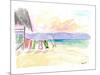 Caribbean Beach In Jamaica With Mountain View-M. Bleichner-Mounted Art Print