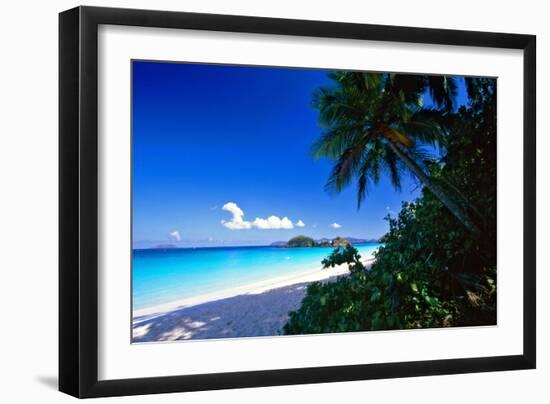 Caribbean Beach, Saint John, USVI-George Oze-Framed Photographic Print