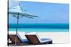 Caribbean Beach-noblige-Stretched Canvas