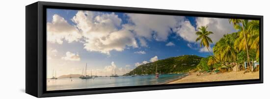 Caribbean, British Virgin Islands, Tortola, Cane Garden Bay, Cane Garden Bay Beach-Alan Copson-Framed Stretched Canvas