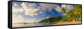 Caribbean, British Virgin Islands, Tortola, Cane Garden Bay, Cane Garden Bay Beach-Alan Copson-Framed Stretched Canvas