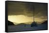 Caribbean, British Virgin Islands, Tortola. Catamaran at Soper's Hole-Kevin Oke-Framed Stretched Canvas