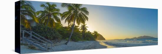Caribbean, British Virgin Islands, Tortola, Long Bay, Long Bay Beach-Alan Copson-Stretched Canvas