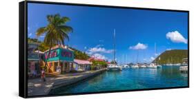 Caribbean, British Virgin Islands, Tortola, Sopers Hole-Alan Copson-Framed Stretched Canvas
