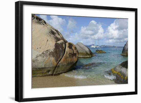 Caribbean, British Virgin Islands, Virgin Gorda. Rocks in Spring Bay-Kevin Oke-Framed Photographic Print