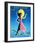 "Caribbean by Clipper" Vintage Travel Poster-null-Framed Art Print