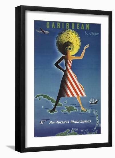 Caribbean by Clipper-null-Framed Premium Giclee Print