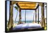 Caribbean Cabana, Puerto Rico-George Oze-Framed Stretched Canvas