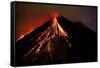 Caribbean, Costa Rica. Mt. Arenal erupting with molten lava-Jaynes Gallery-Framed Stretched Canvas