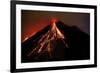 Caribbean, Costa Rica. Mt. Arenal erupting with molten lava-Jaynes Gallery-Framed Photographic Print