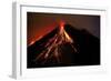 Caribbean, Costa Rica. Mt. Arenal erupting with molten lava-Jaynes Gallery-Framed Photographic Print