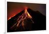 Caribbean, Costa Rica. Mt. Arenal erupting with molten lava-Jaynes Gallery-Framed Photographic Print