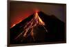 Caribbean, Costa Rica. Mt. Arenal erupting with molten lava-Jaynes Gallery-Framed Photographic Print