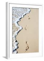 Caribbean, Dominican Republic, La Altagracia Province, Punta Cana, Bavaro, Footprints in the Sand-Alex Robinson-Framed Photographic Print