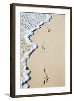 Caribbean, Dominican Republic, La Altagracia Province, Punta Cana, Bavaro, Footprints in the Sand-Alex Robinson-Framed Photographic Print