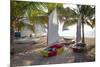 Caribbean, Grenada, Mayreau Island. Sailboats on beach.-Jaynes Gallery-Mounted Photographic Print