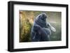 Caribbean manatee or West Indian manatee mother with baby, captive, Beauval Zoo, France-Eric Baccega-Framed Photographic Print