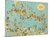 Caribbean Map: Sunshine and Happiness-The Vintage Collection-Mounted Premium Giclee Print