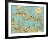 Caribbean Map: Sunshine and Happiness-The Vintage Collection-Framed Premium Giclee Print