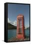 Caribbean, Marina Cay. Pusser's Red Box English Telephone-Kevin Oke-Framed Stretched Canvas