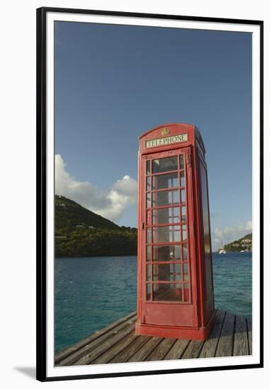 Caribbean, Marina Cay. Pusser's Red Box English Telephone-Kevin Oke-Framed Premium Photographic Print