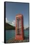 Caribbean, Marina Cay. Pusser's Red Box English Telephone-Kevin Oke-Framed Stretched Canvas