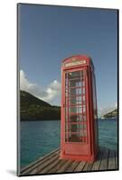 Caribbean, Marina Cay. Pusser's Red Box English Telephone-Kevin Oke-Mounted Photographic Print