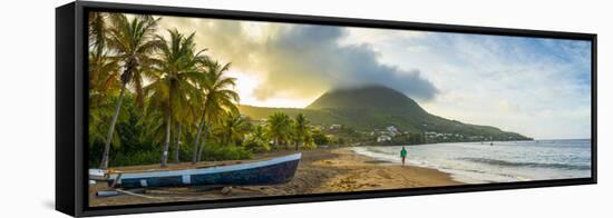 Caribbean, Martinique, Les Anse D'Arlet, Petite Anse, Sunsrise-Alan Copson-Framed Stretched Canvas